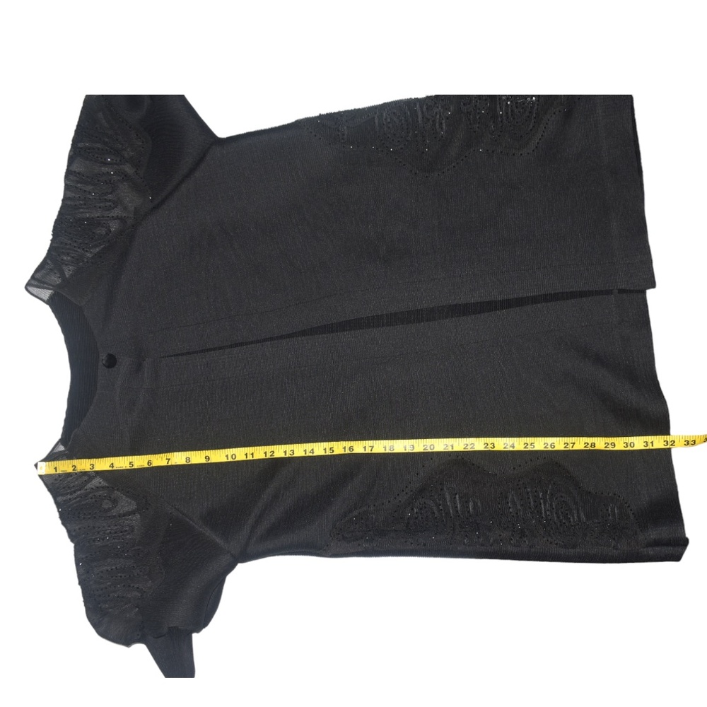 Masaki Matsuka Black Micro Pleated Plisse Duster Evening Jacket One Size OS M L - Picture 12 of 13
